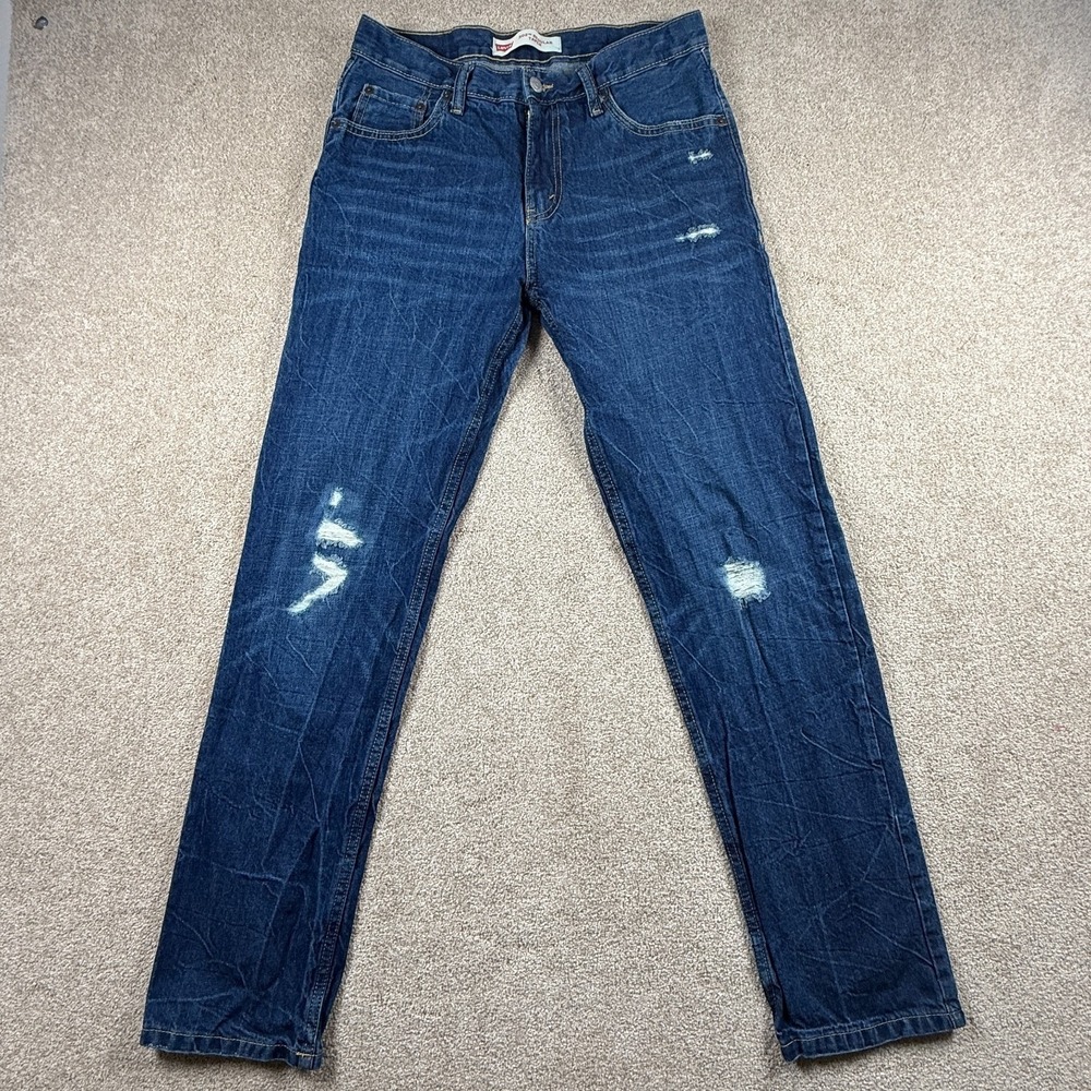 Levi's 502 Jeans Womens 18 29x29 Blue Denim Cotton Regular Fit Tapered Leg